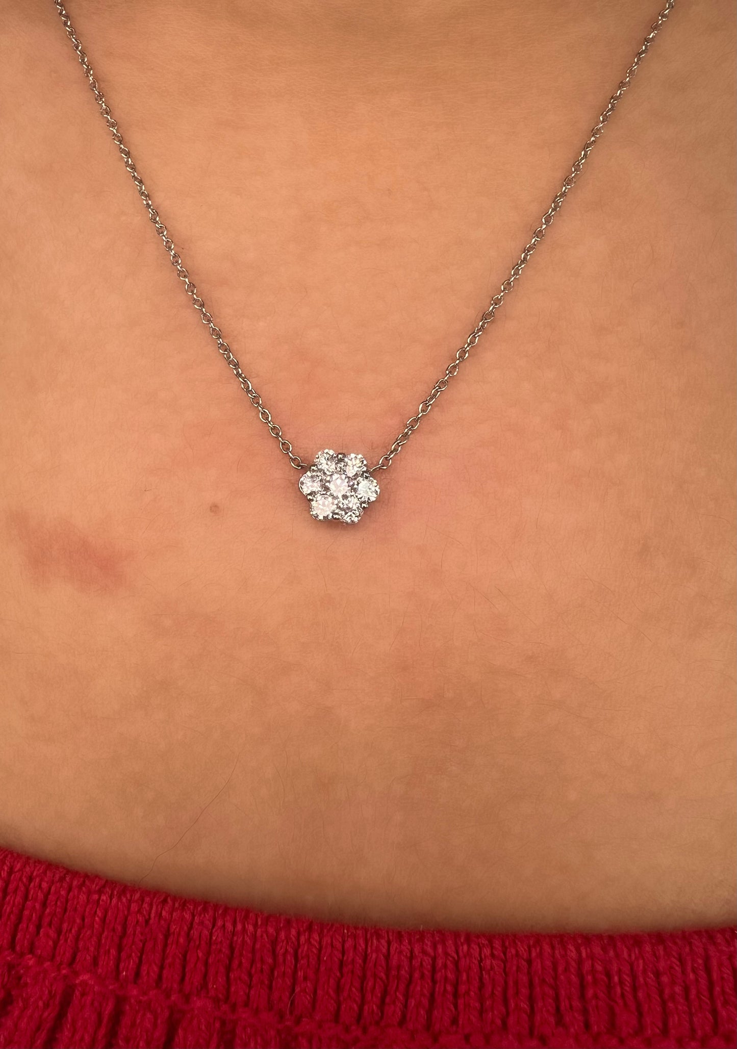 Diamond Flower Necklace