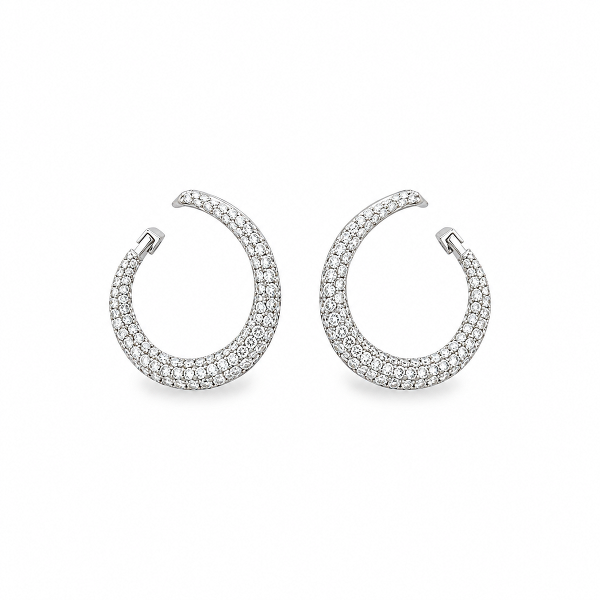 18Kt WG Diamond Wrap Earrings