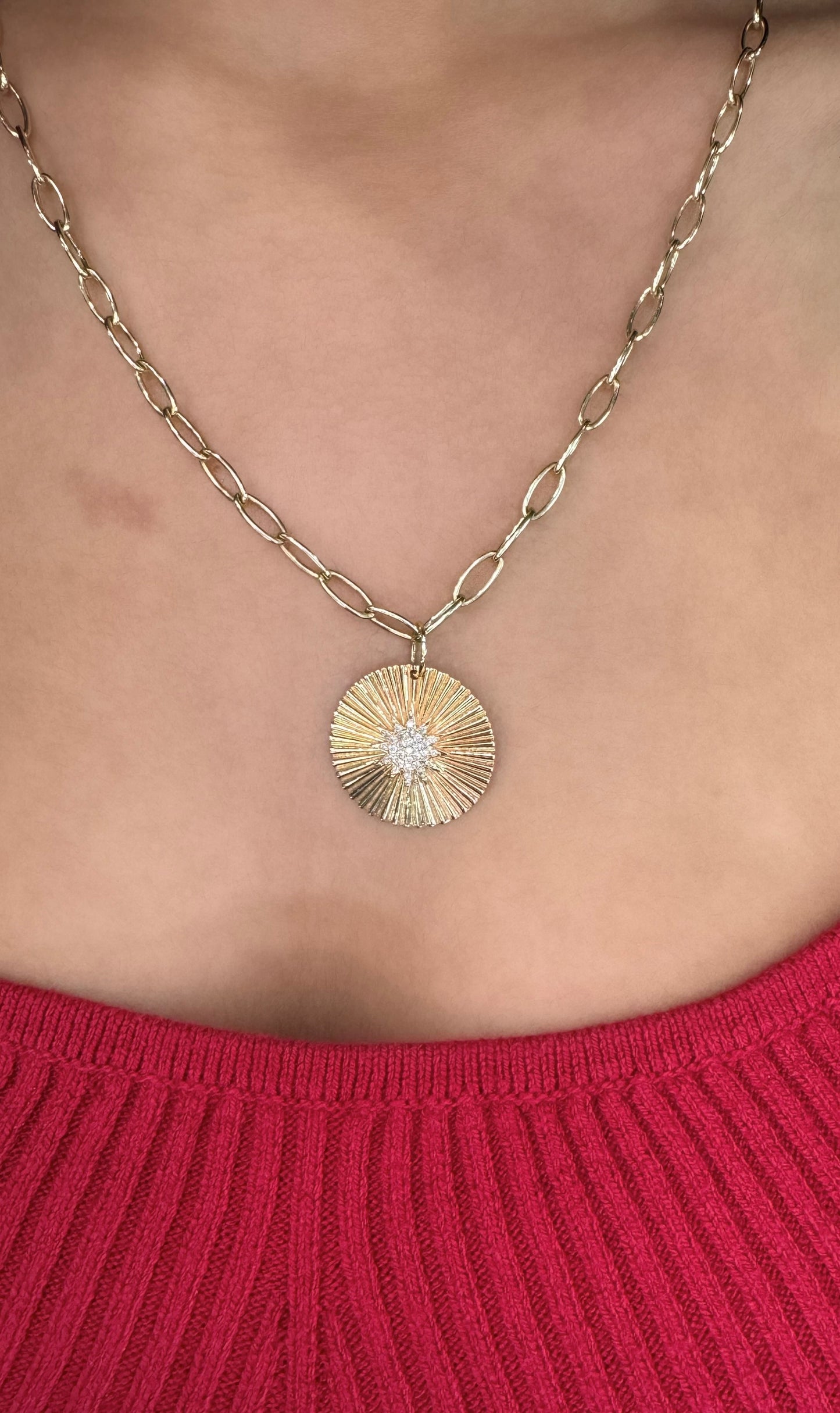 Golden Sunburst Pendant
