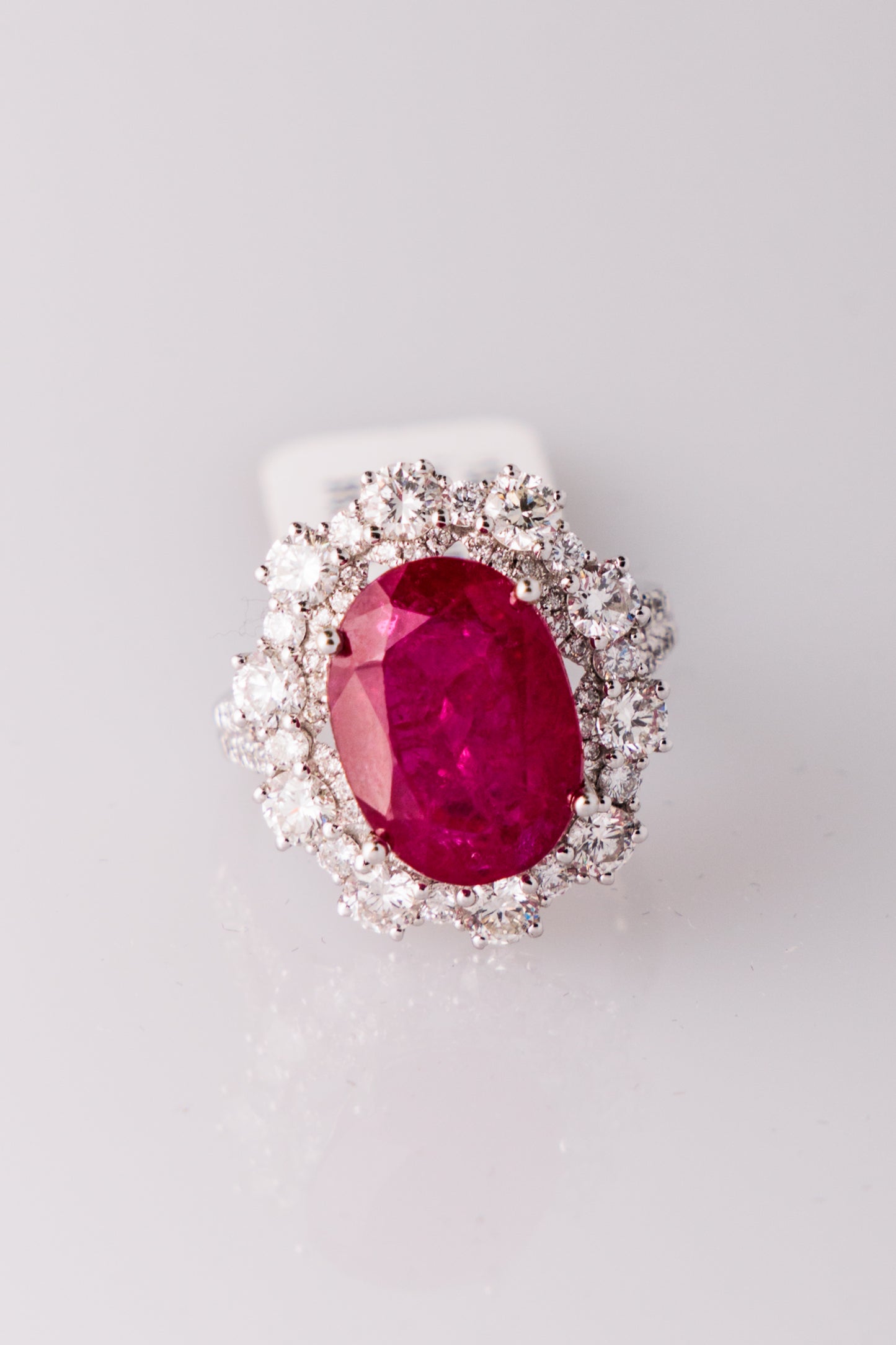 Oval Ruby & Diamond Fashion Ring