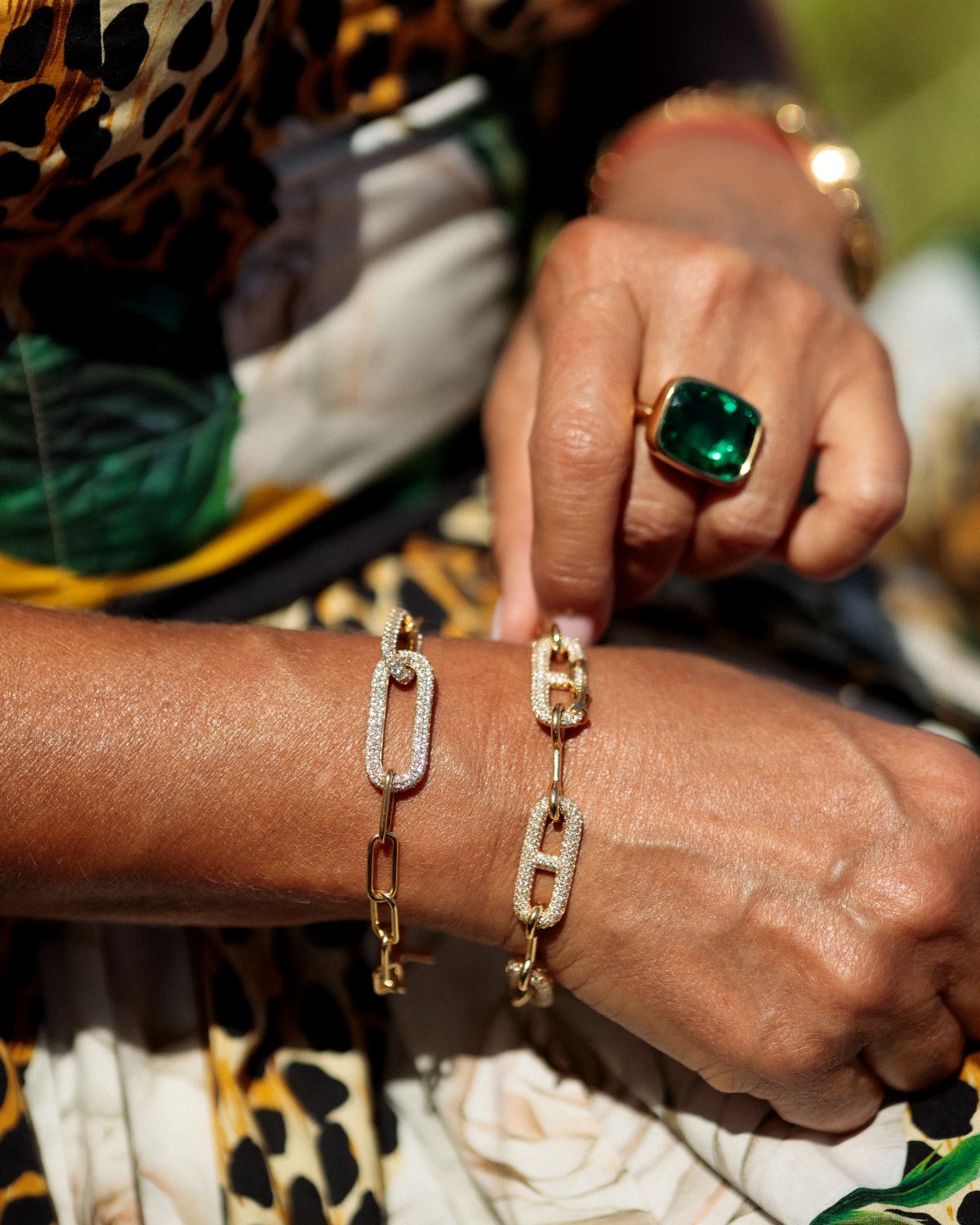 Diamond Anchor Chain Bracelet