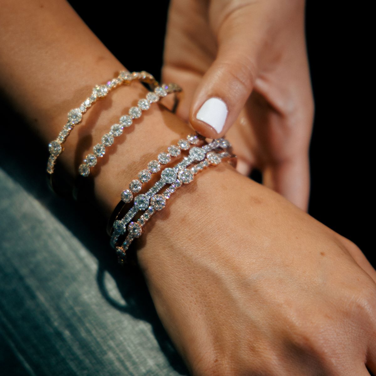 Diamond Cluster Bangle