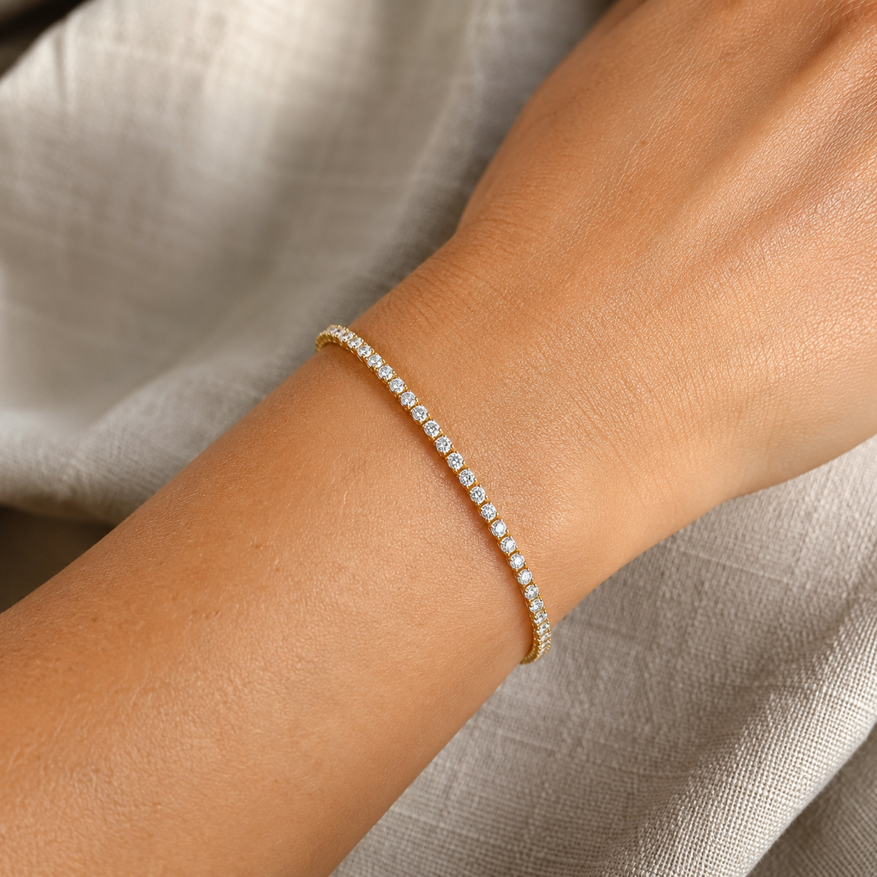 14Kt Gold Tennis Bracelet