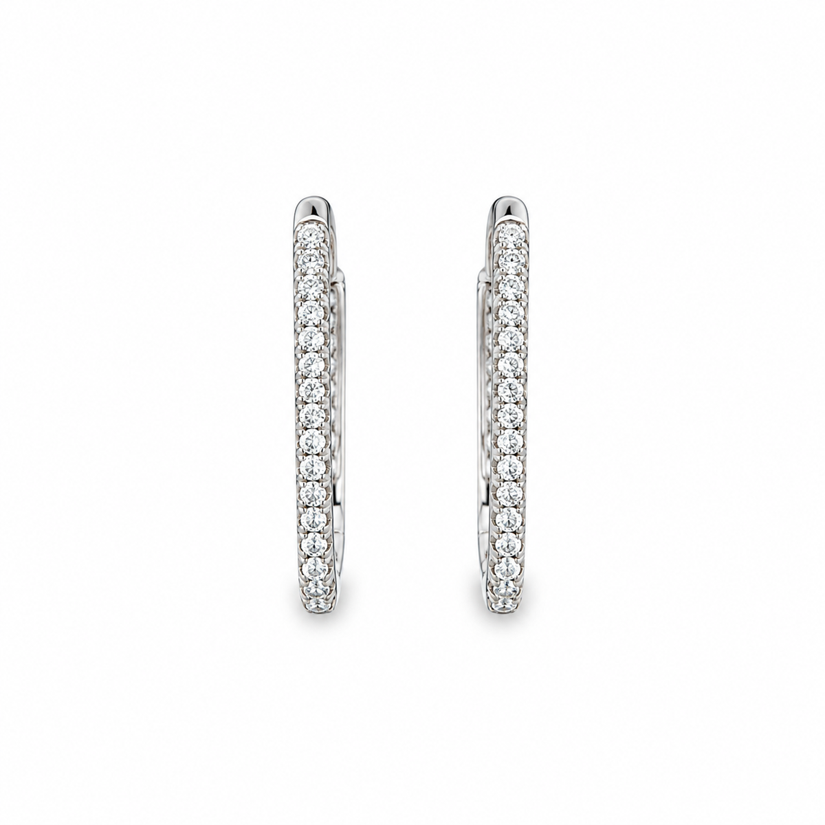 18Kt Diamond Paperclip Earrings