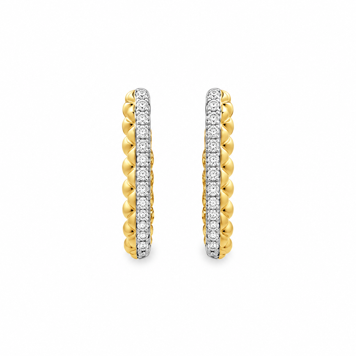 18Kt Diamond Paperclip Earrings