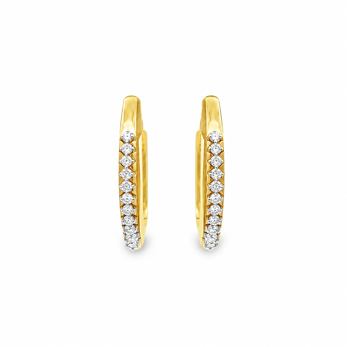 18Kt Diamond Hoop Earrings