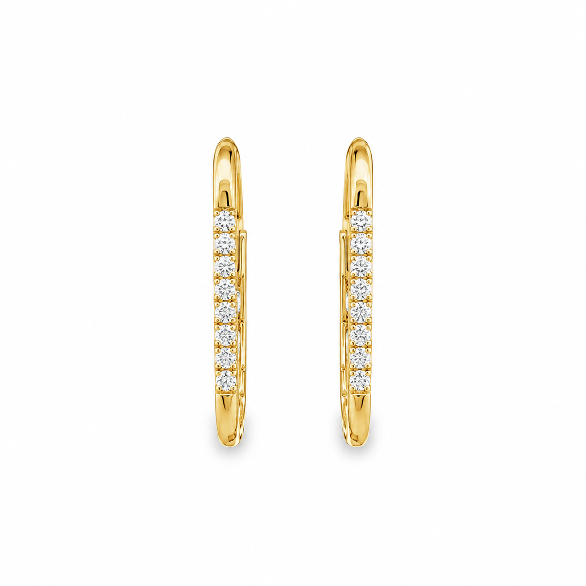18Kt Diamond Paperclip Earrings