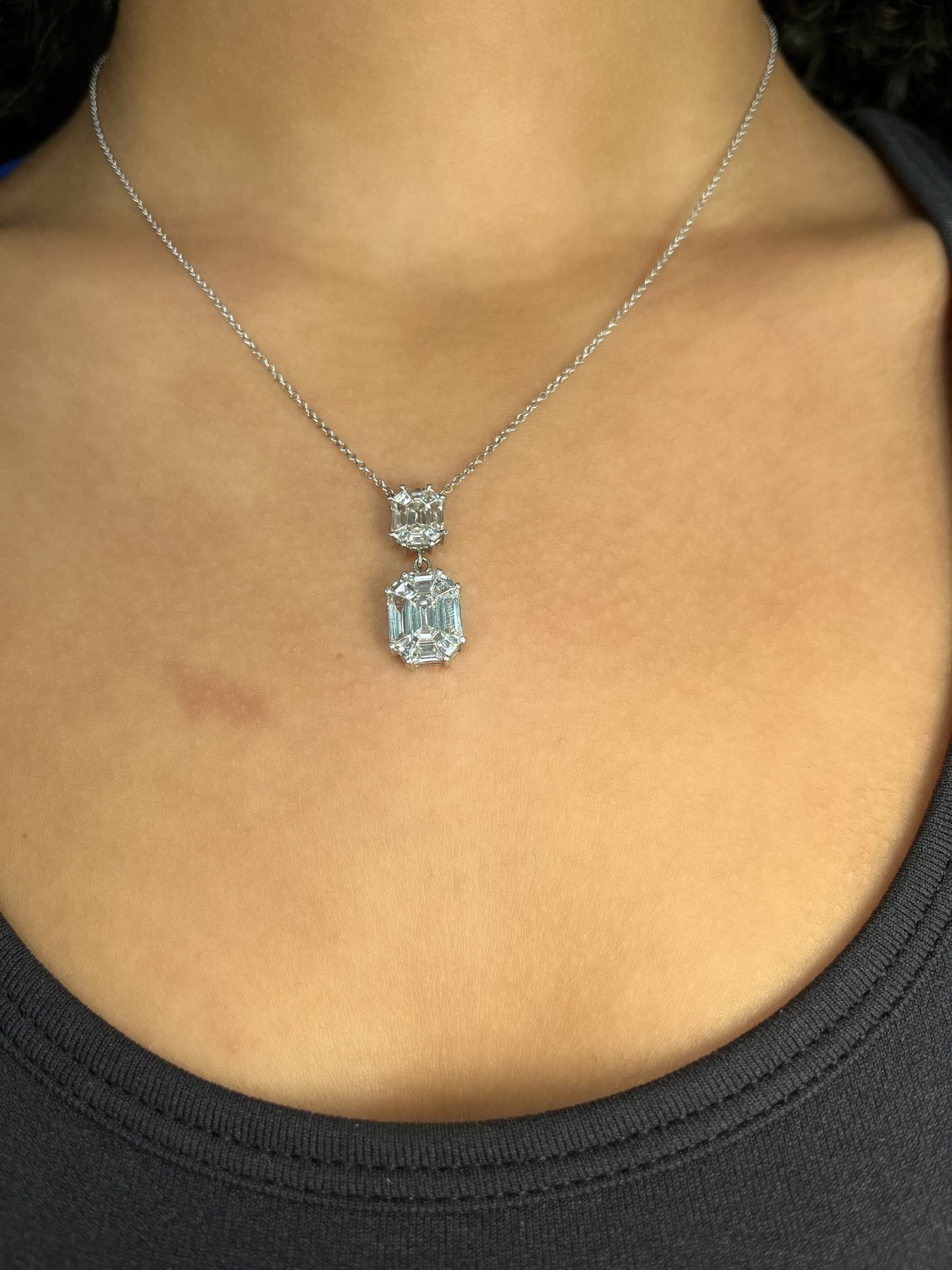Double Drop Illusion Necklace