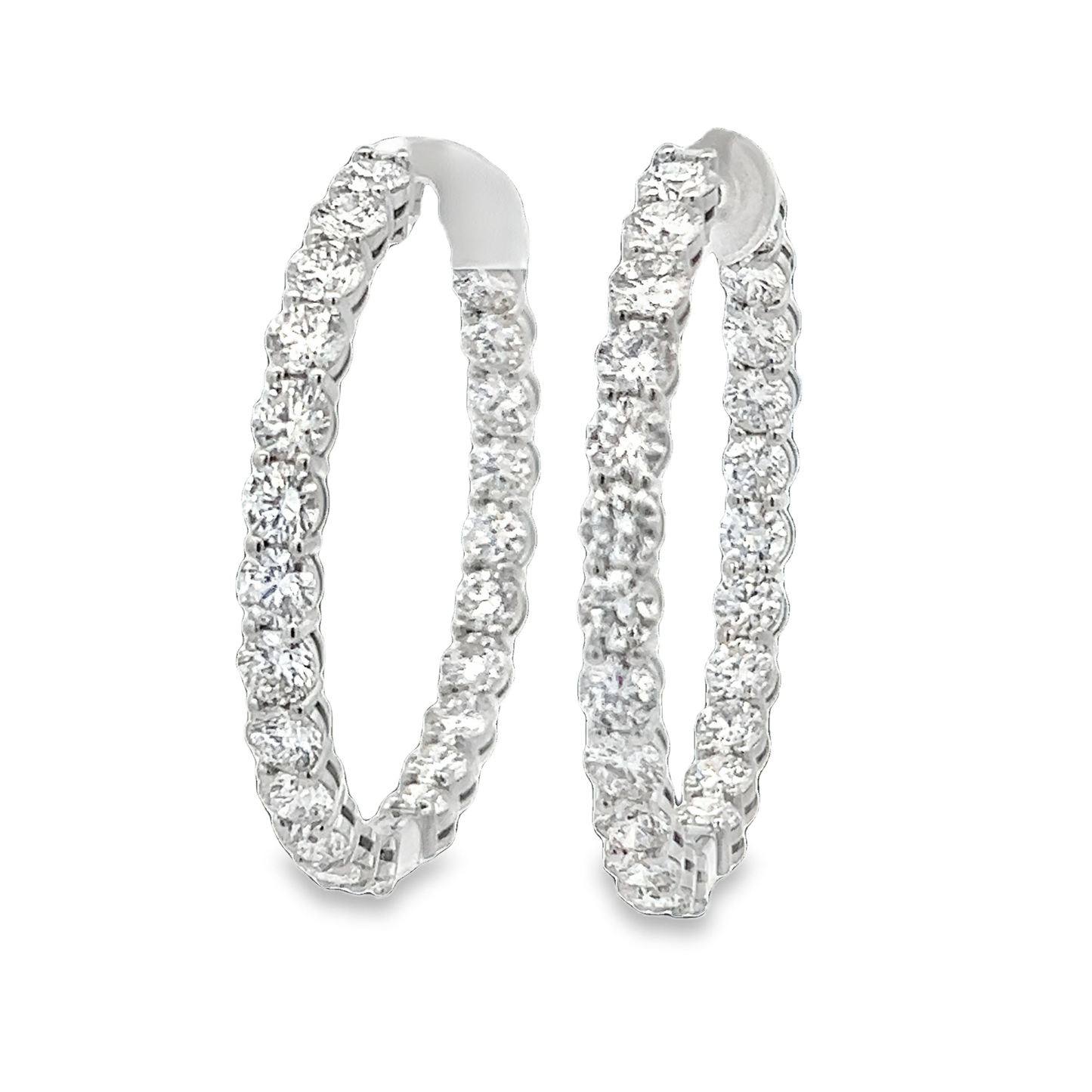 Large Diamond Hoop Earrings