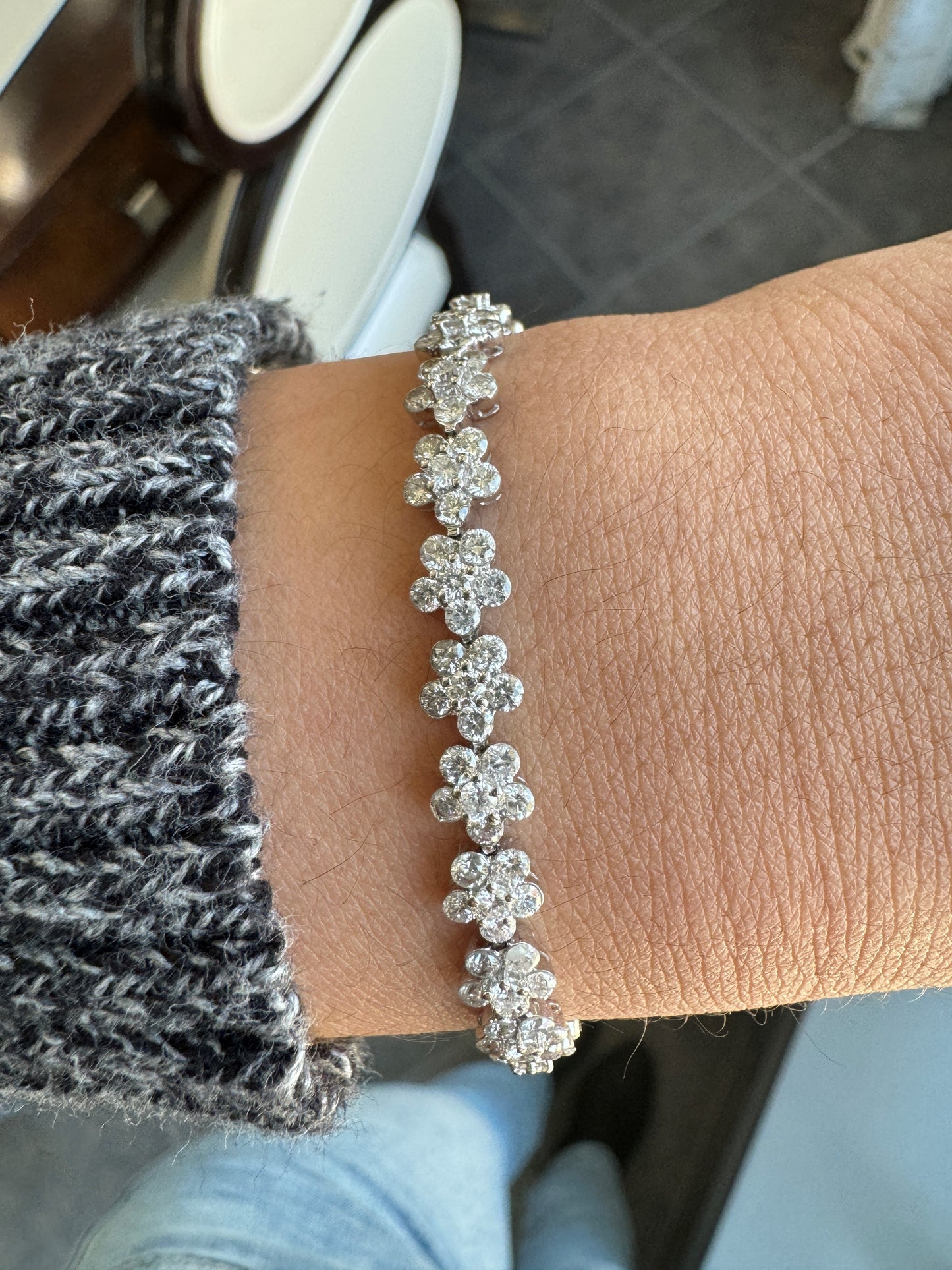 Diamond Flower Bracelet
