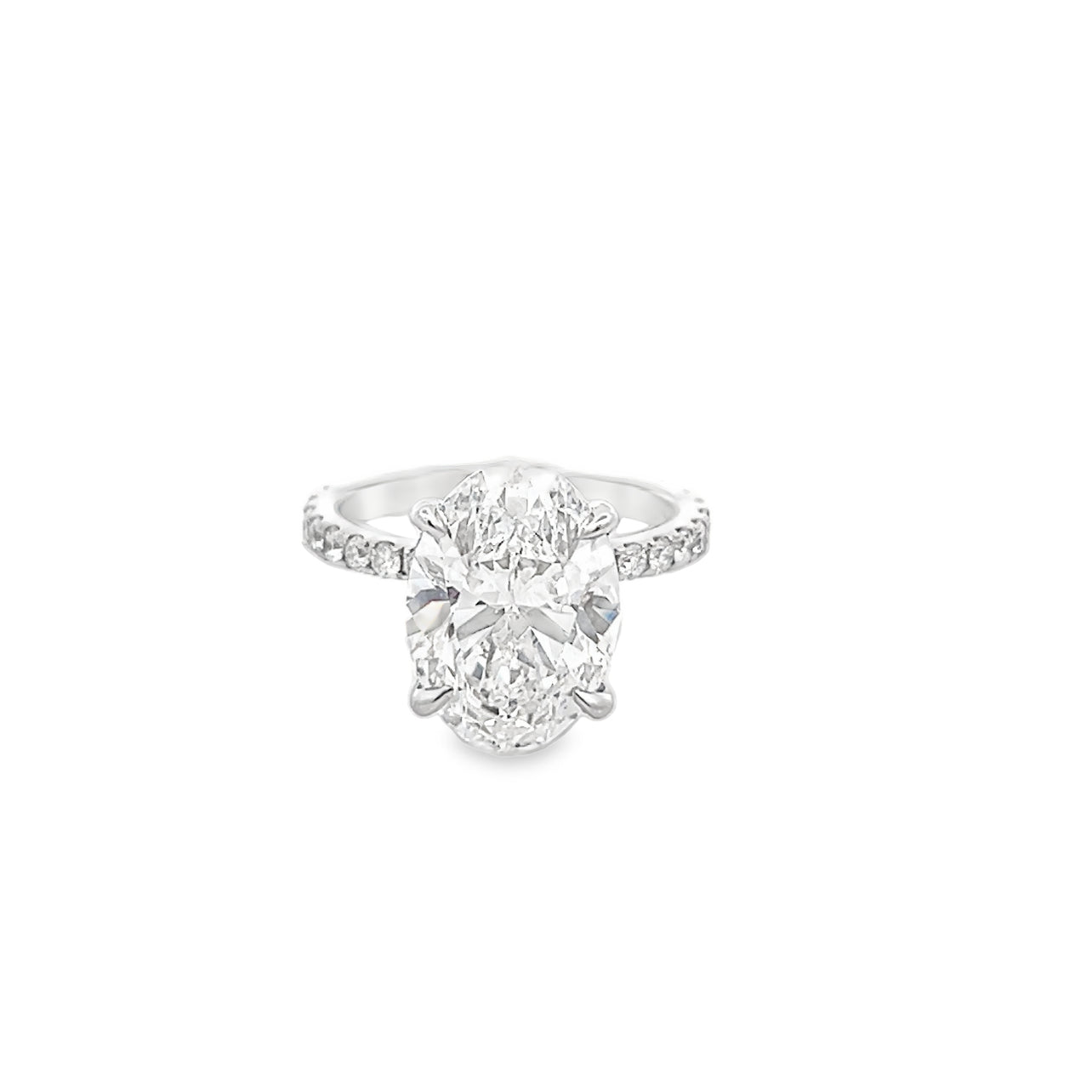 Hidden Halo Oval Engagement Setting