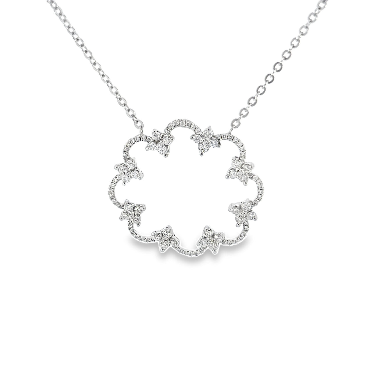 White Gold Florette Necklace