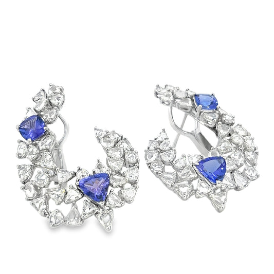 Diamond & Tanzanite Wrap Earrings