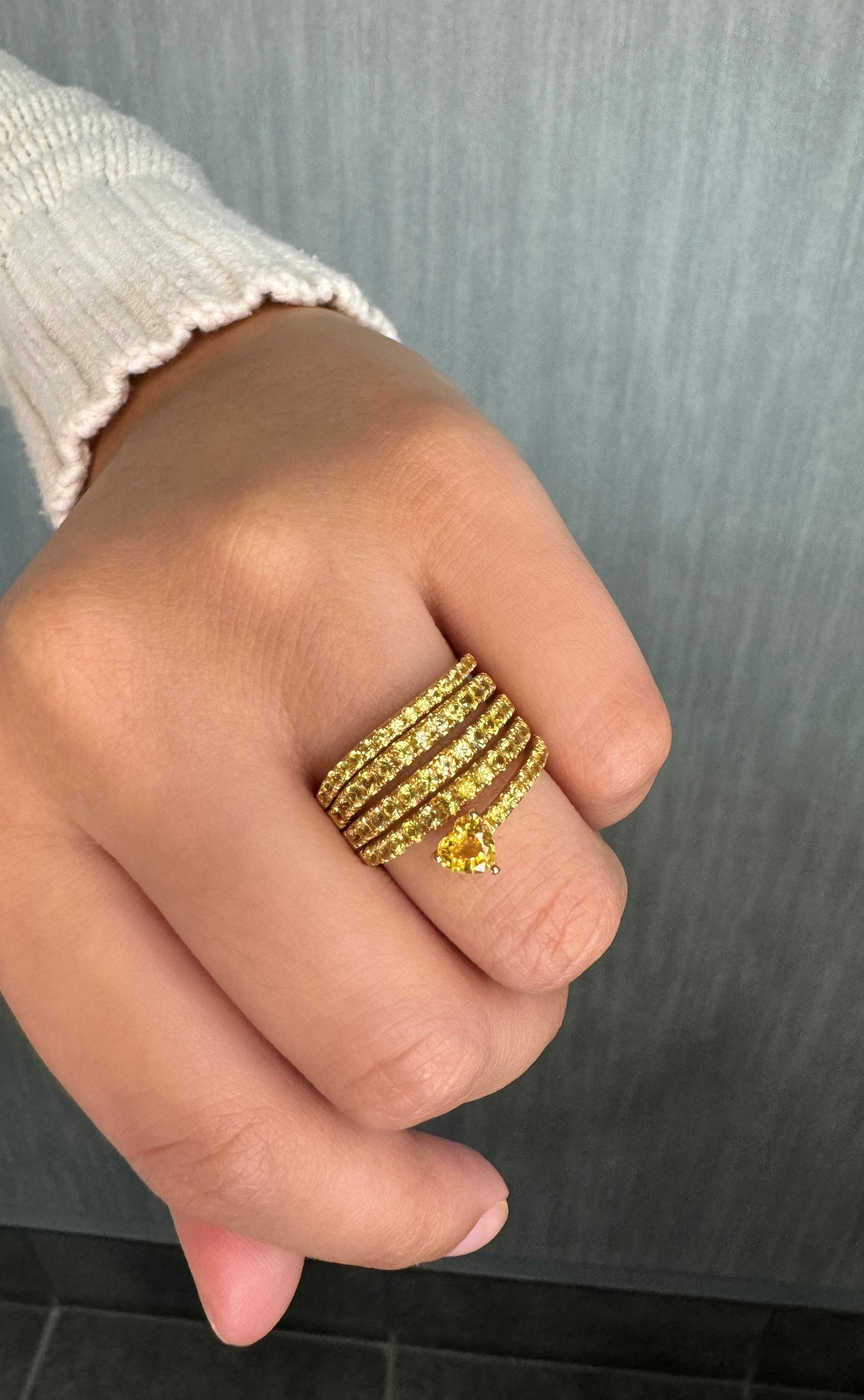 Golden Wrap Heart Ring