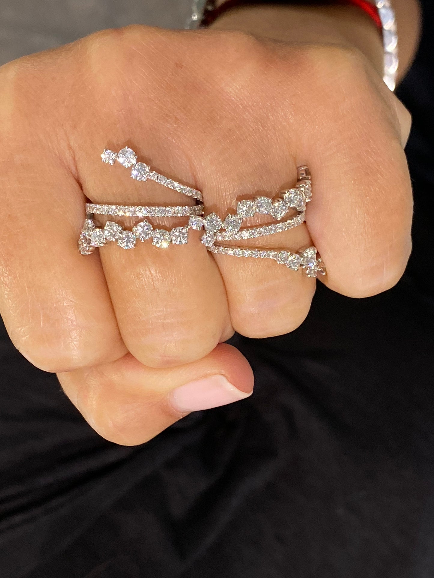 Starburst Two Finger Ring