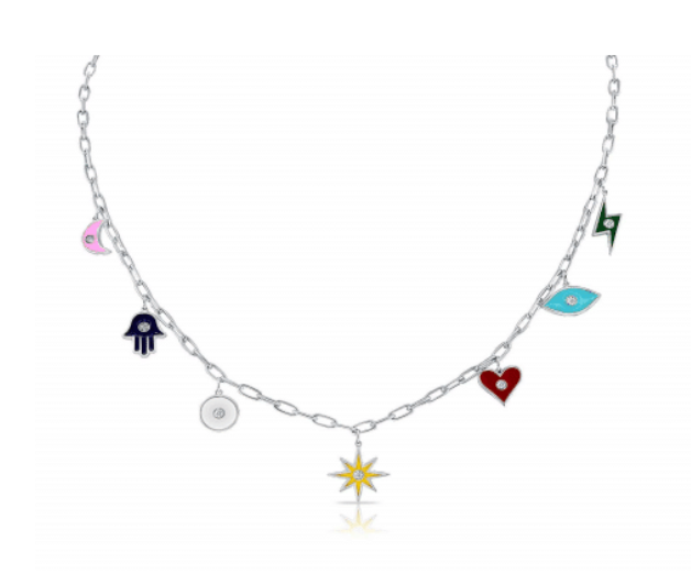 Enamel Charm Necklace