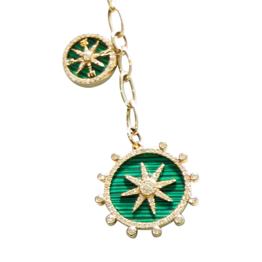 Aegean Collection: Malachite Circle & Compass