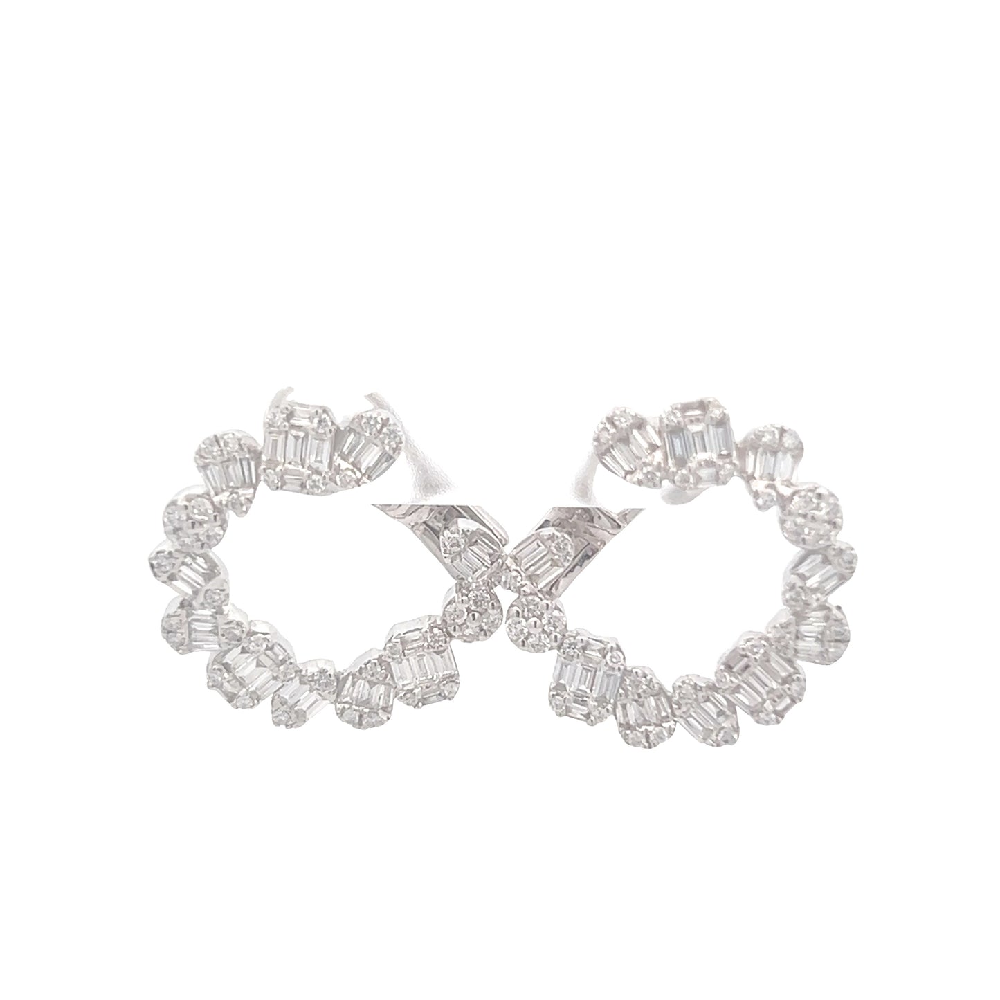 Baguette Diamond Wrap Earrings