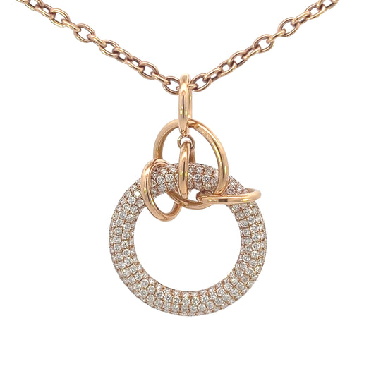 Rose Gold Open Disc Necklace