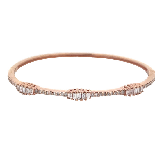 Rose Gold Diamond Top Bangle