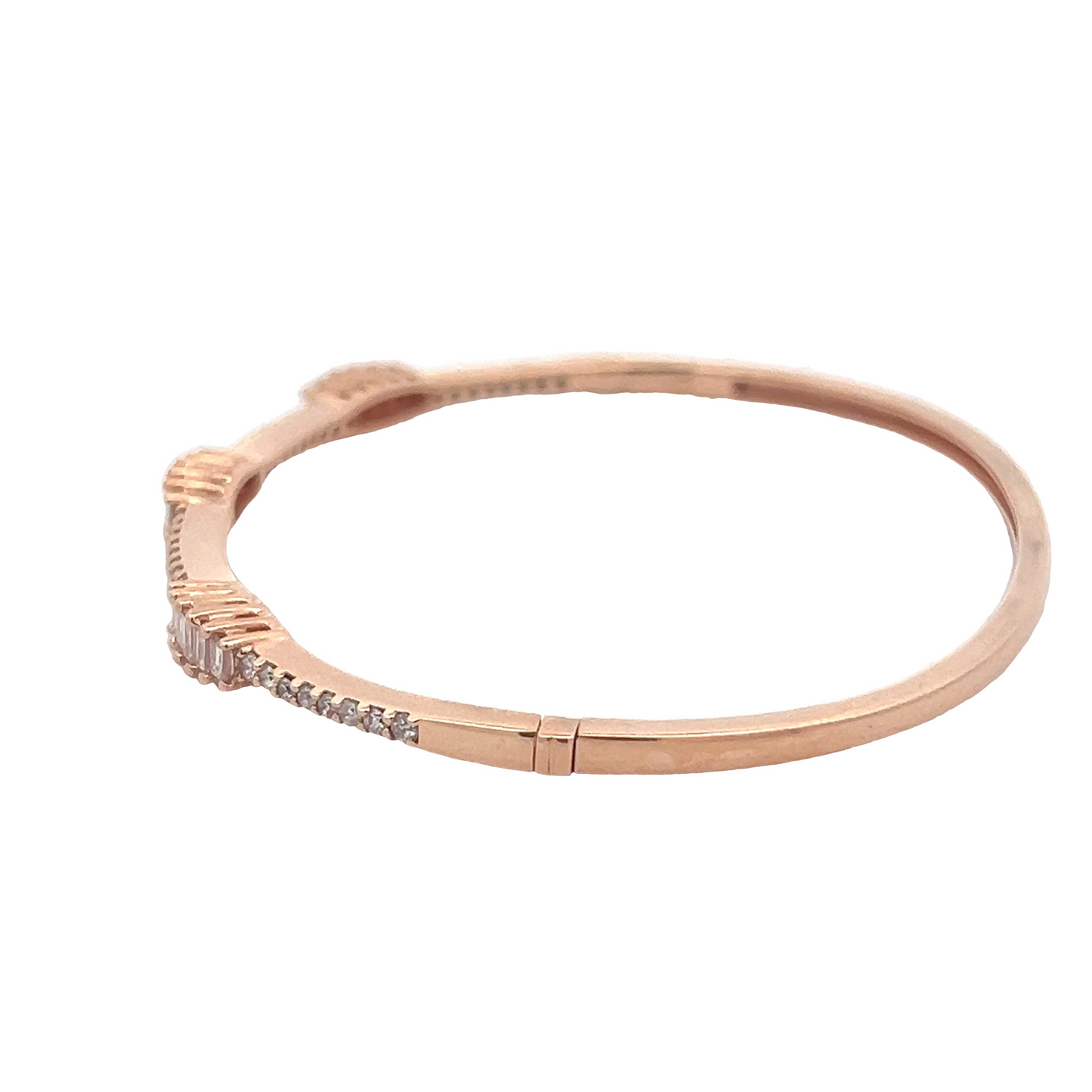 Rose Gold Diamond Top Bangle