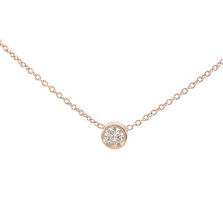 Rose Gold Bezeled Diamond Necklace