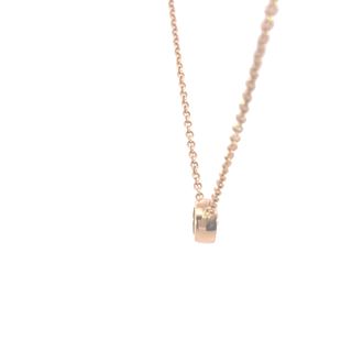 Rose Gold Bezeled Diamond Necklace