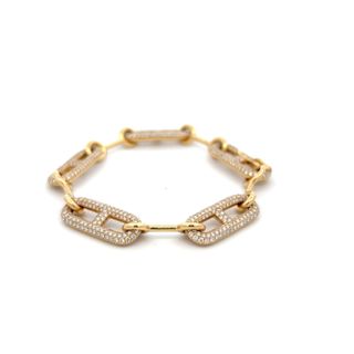 Diamond Anchor Chain Bracelet