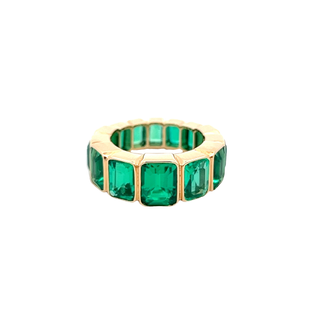 Emerald Eternity Bezel Ring