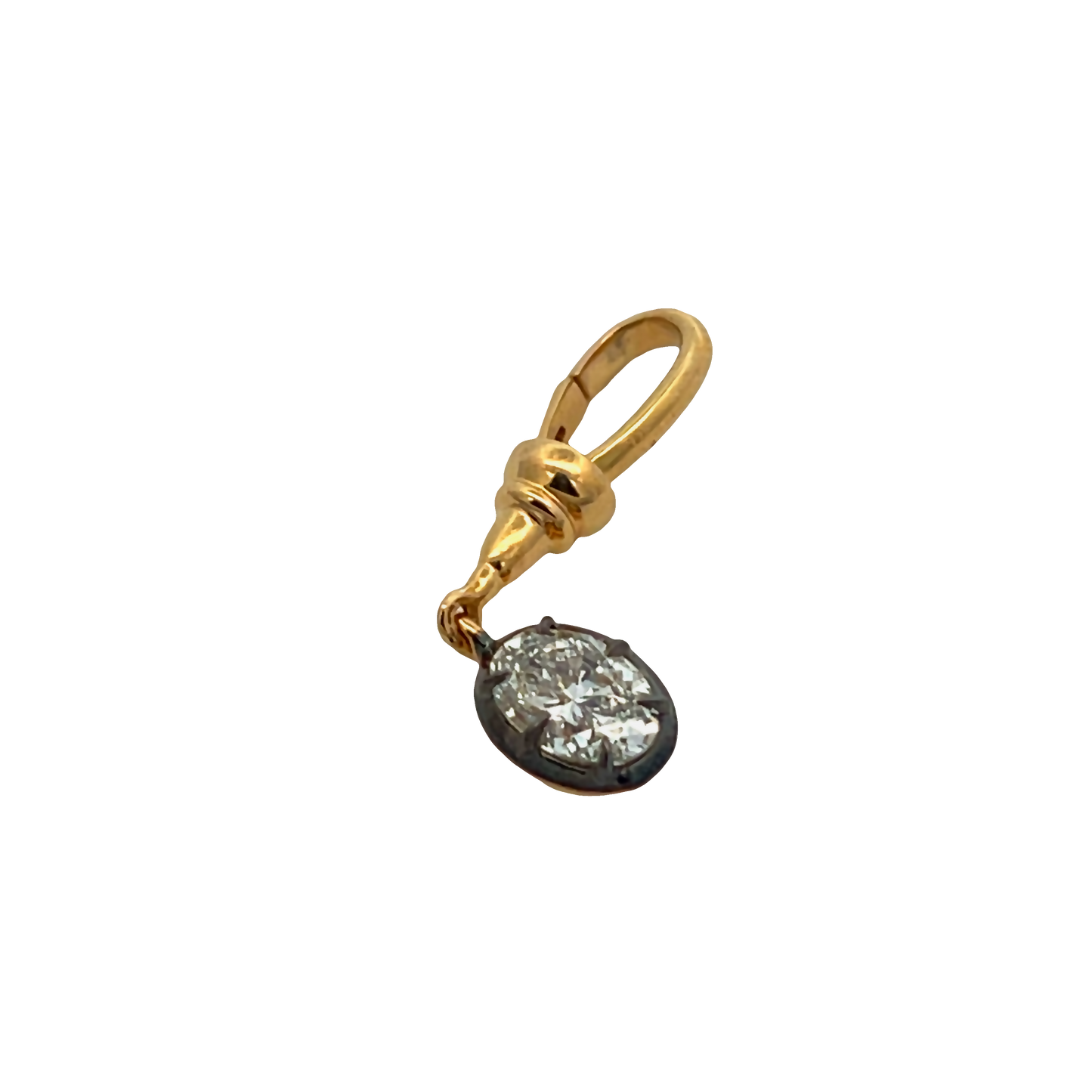 Oval Diamond Charm