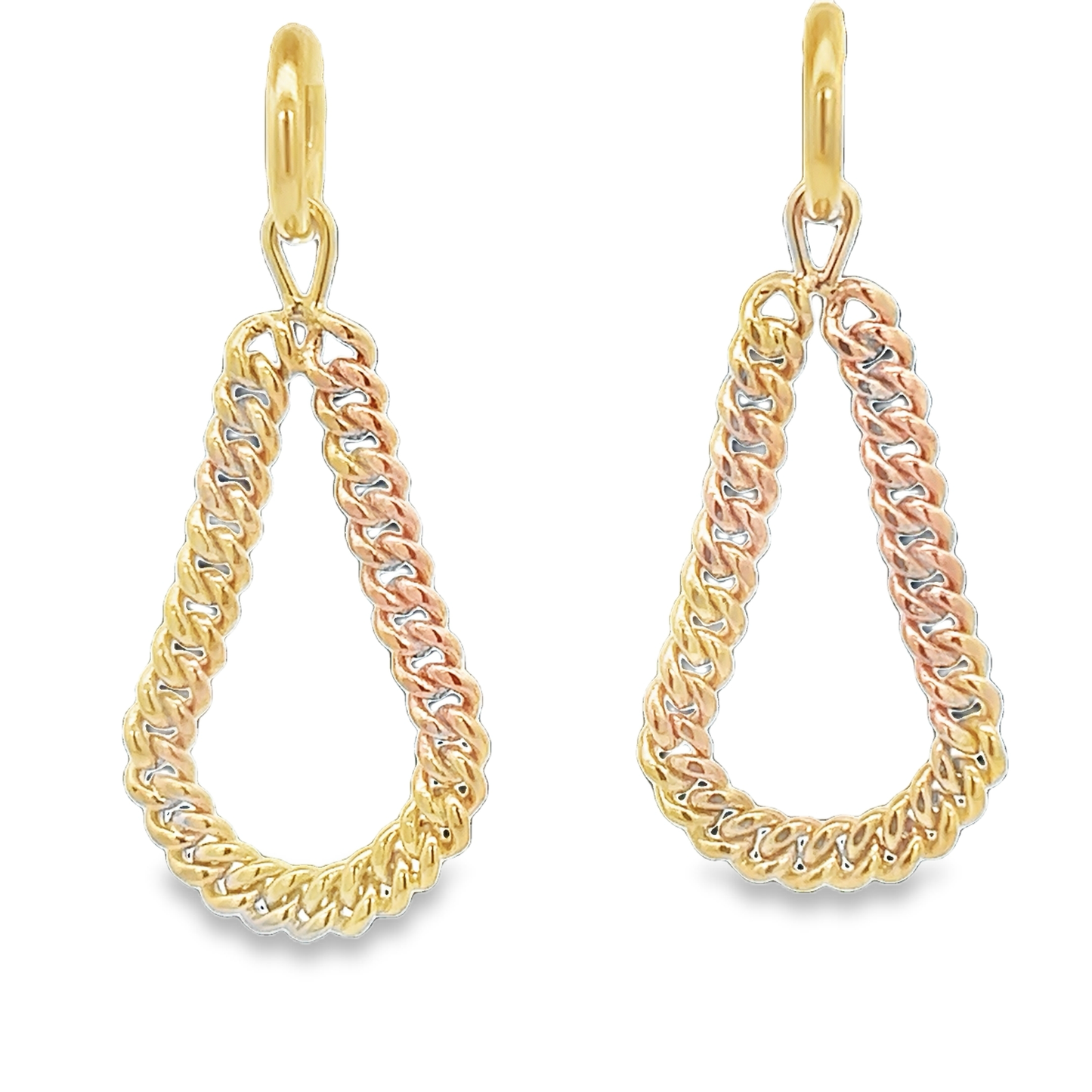 Yellow Gold Curb Earrings