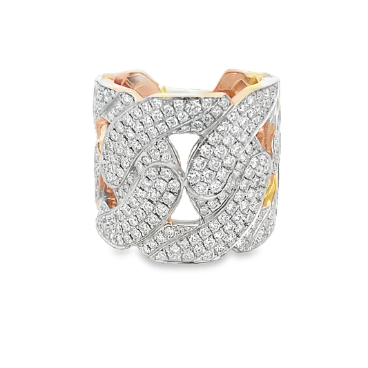 Diamond Link Fashion Ring