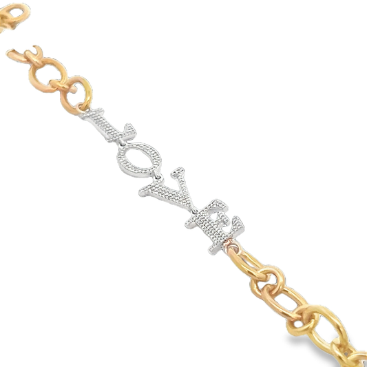 White Gold LOVE Bracelet