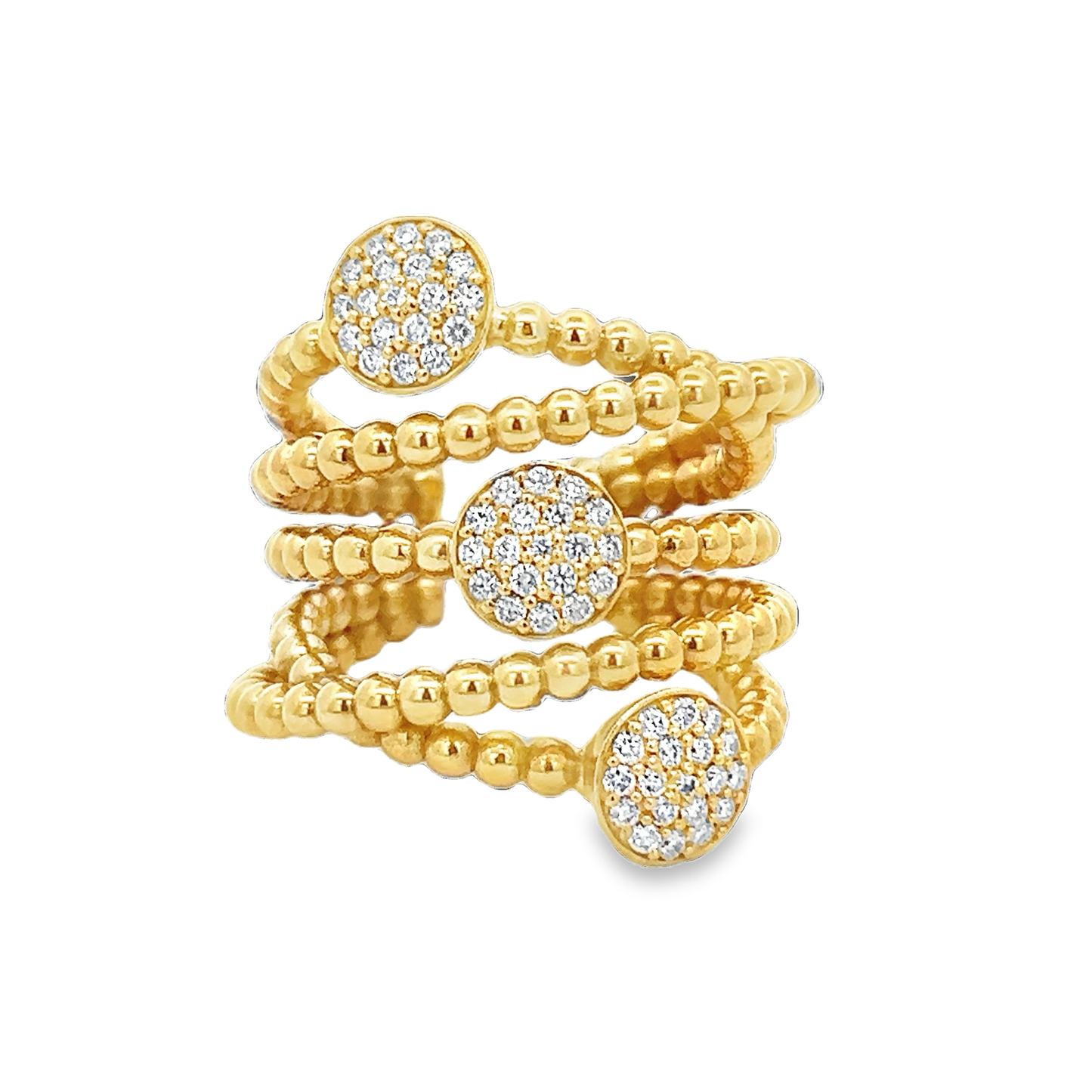 Yellow Gold Caviar Bead Ring