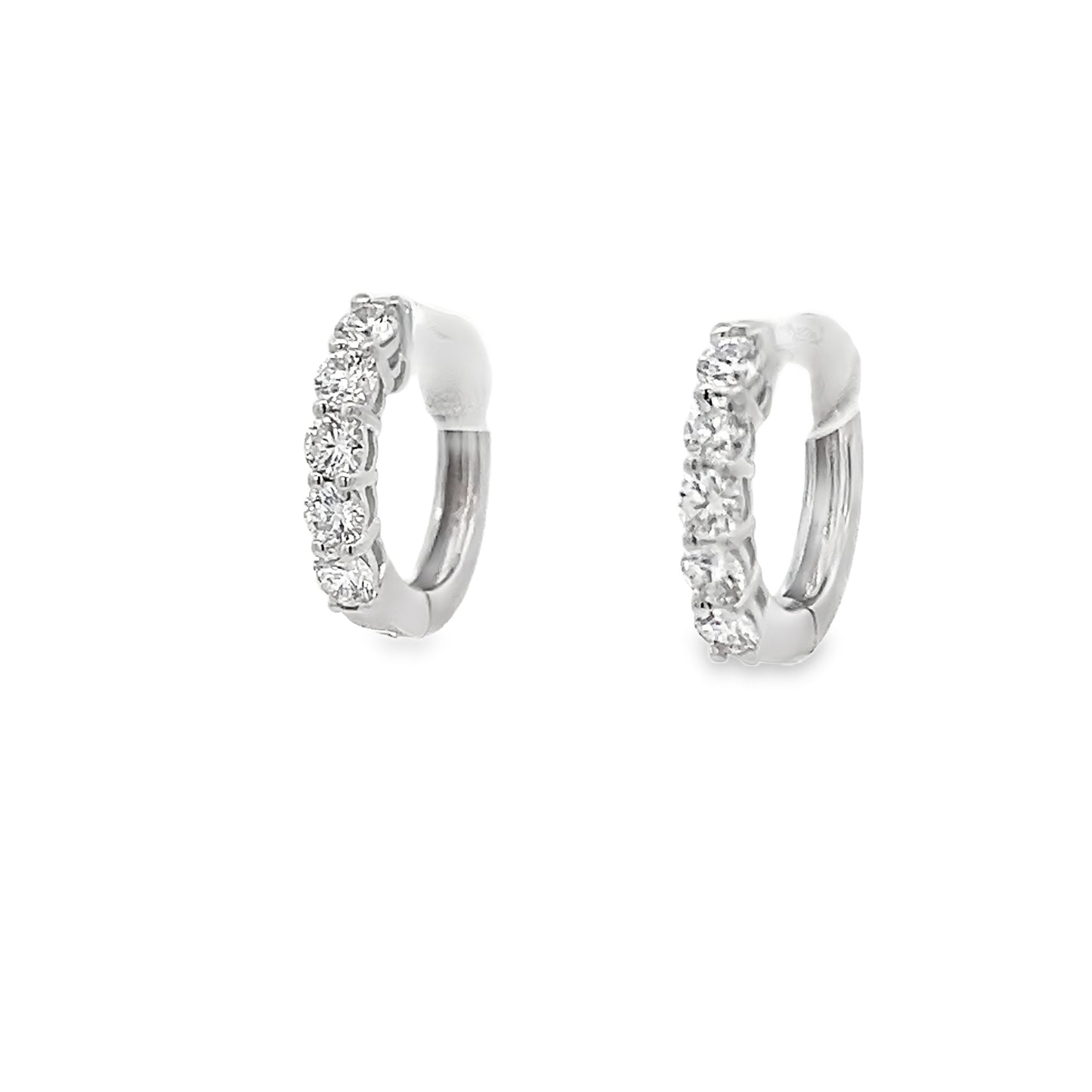 White Gold Huggie Earrings