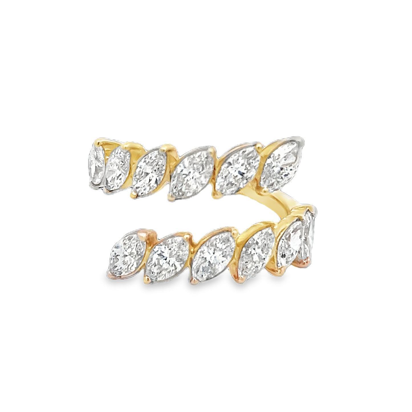 Yellow Gold Marquise Bypass Ring