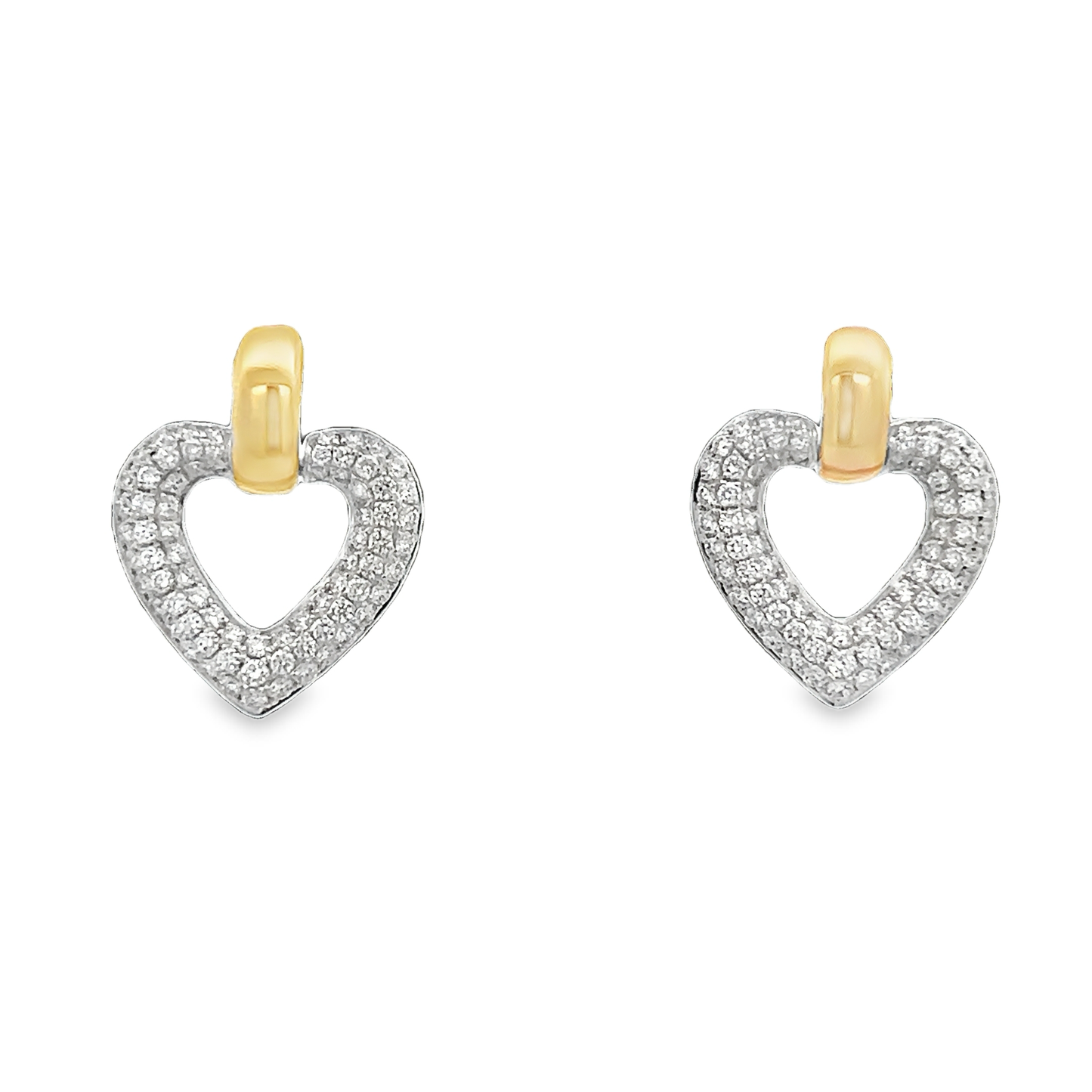 Pave Heart Shape Earrings