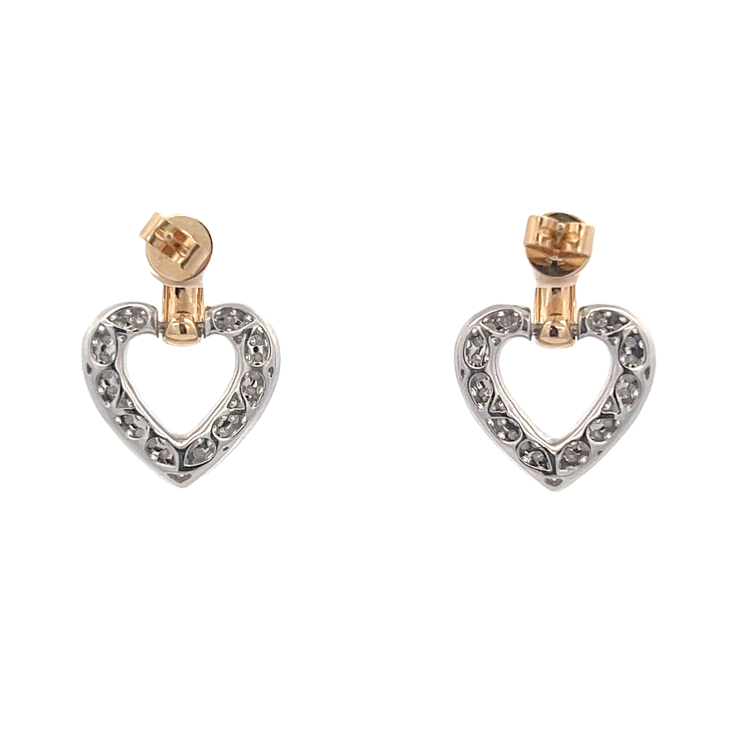 Pave Heart Shape Earrings