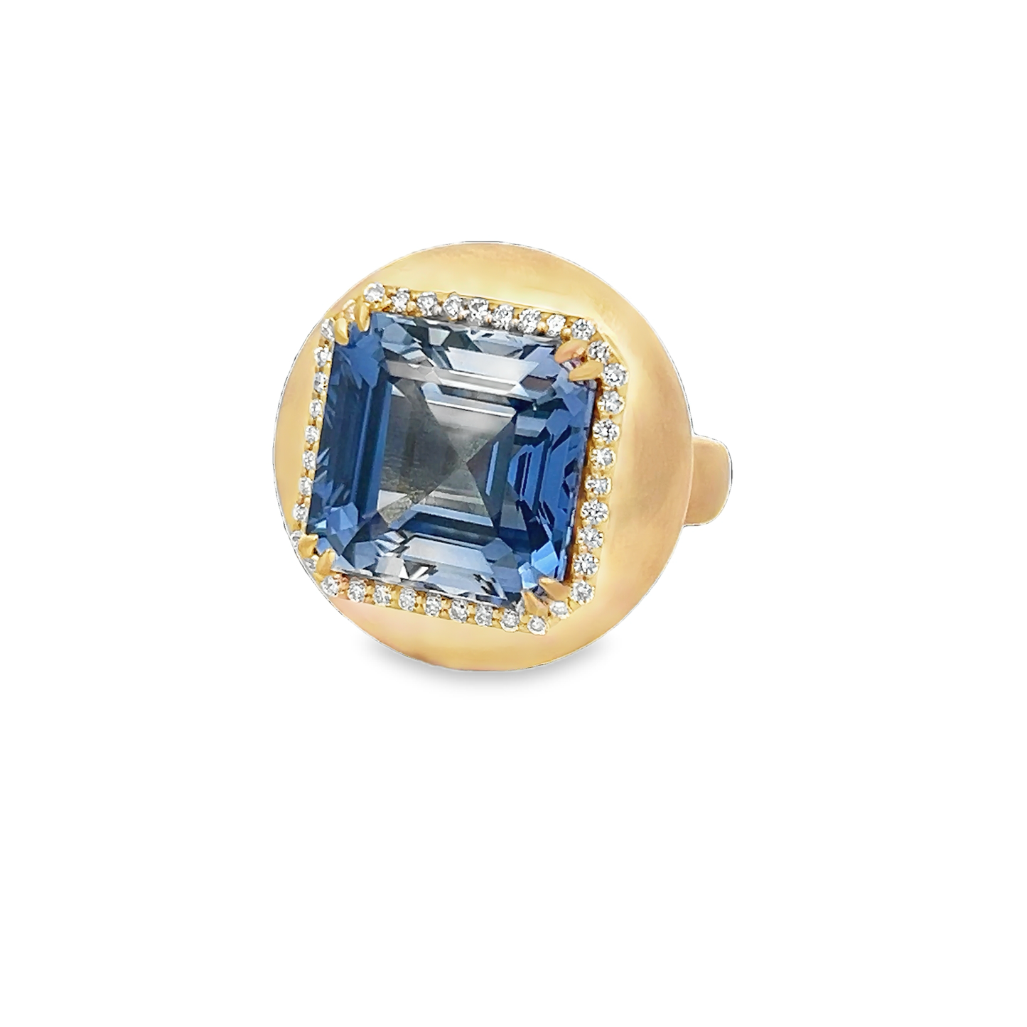 Sapphire and Diamond Bubble Ring