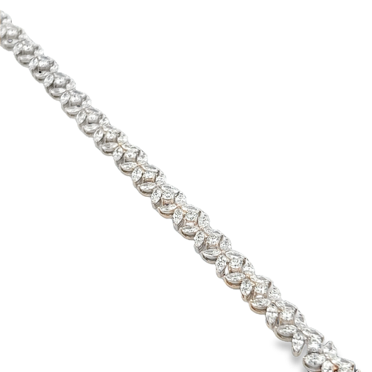 Diamond Bracelet With Marquise and Round Diamonds