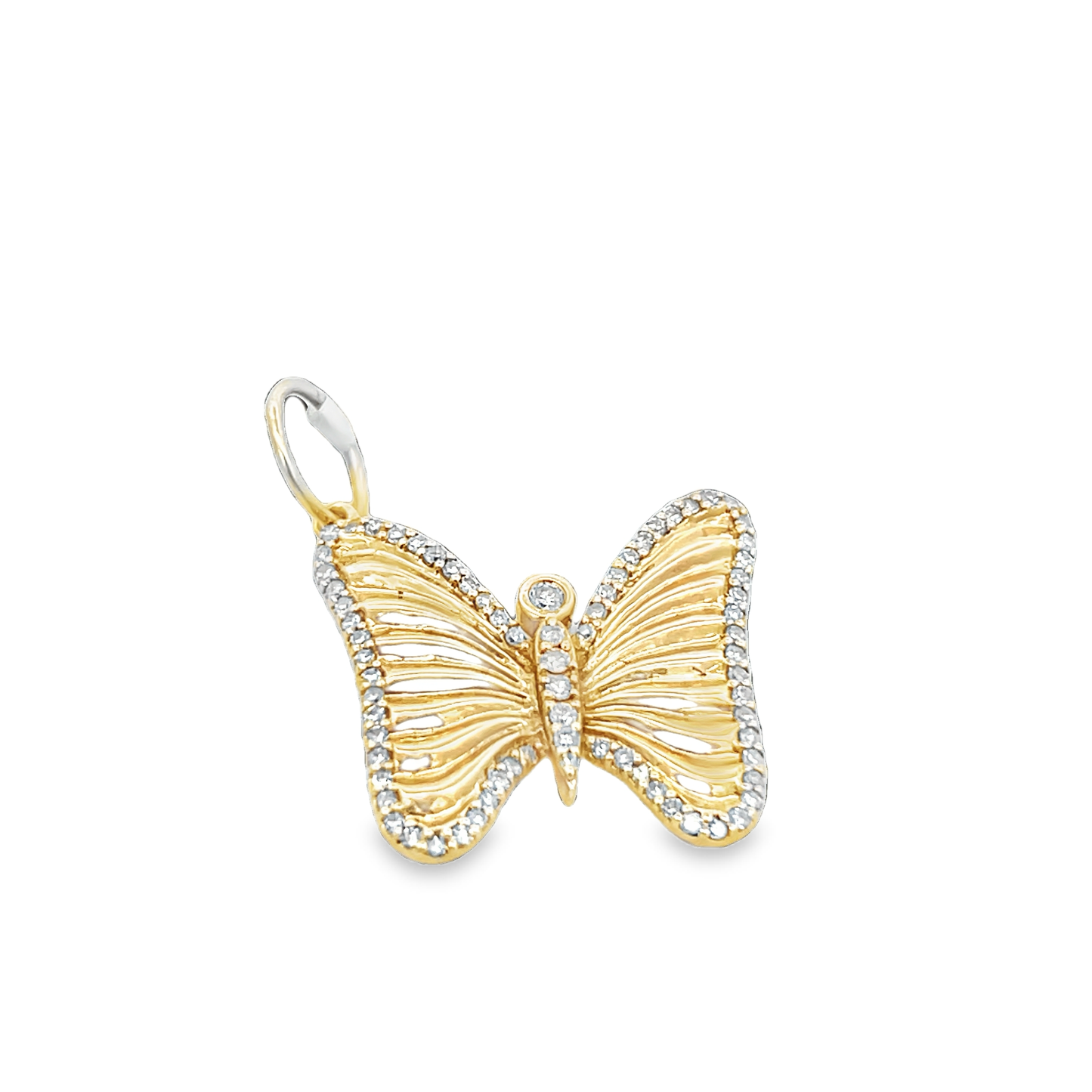 Diamond Butterfly Charm