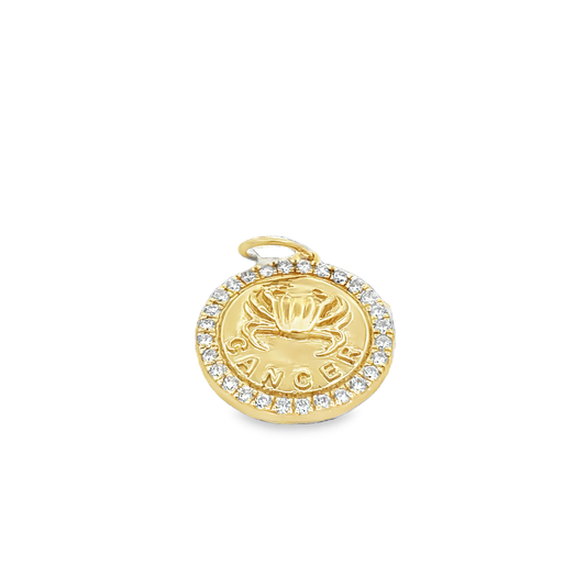 Gold Cancer Charm