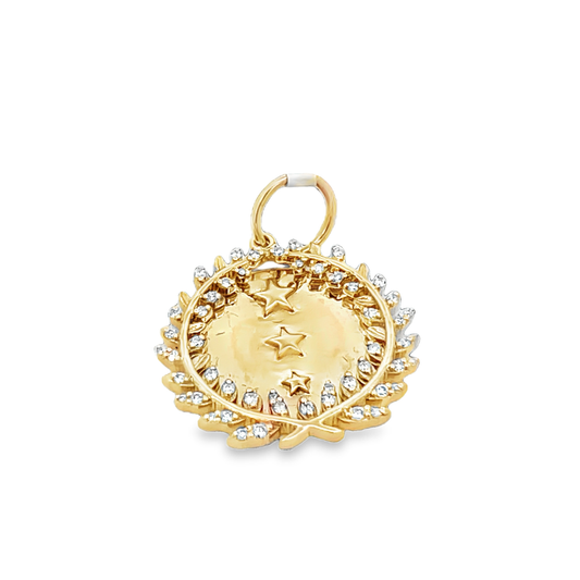 Three Star Gold Charm