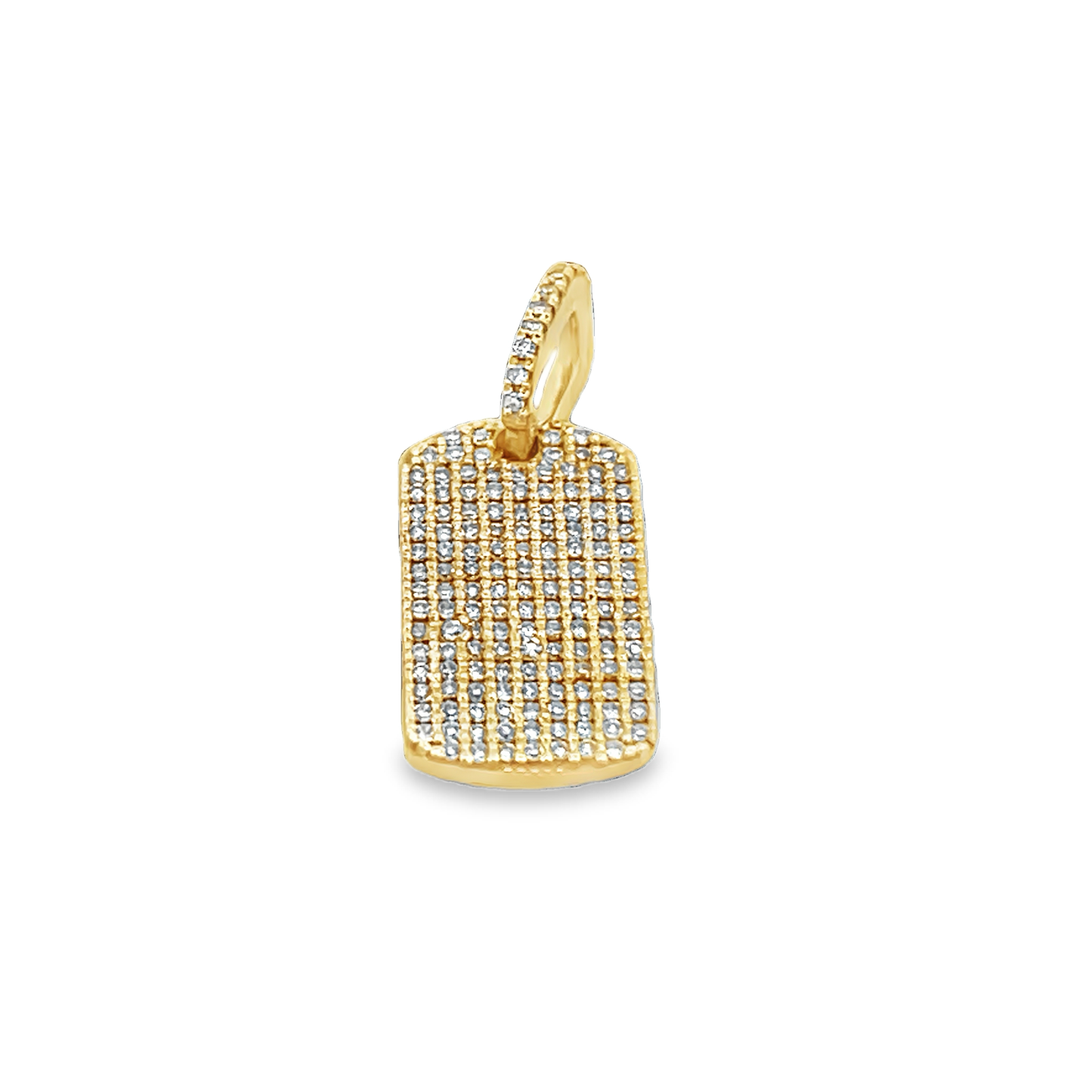 Diamond Dog Tag Charm