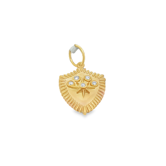 Gold Shield Charm