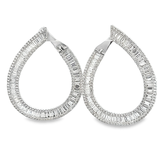 White Gold Wrap Earrings