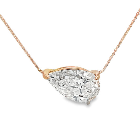 Pear-Shaped Diamond Pendant