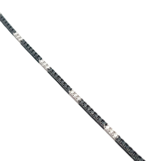 Black And White Diamond Tennis Bracelet
