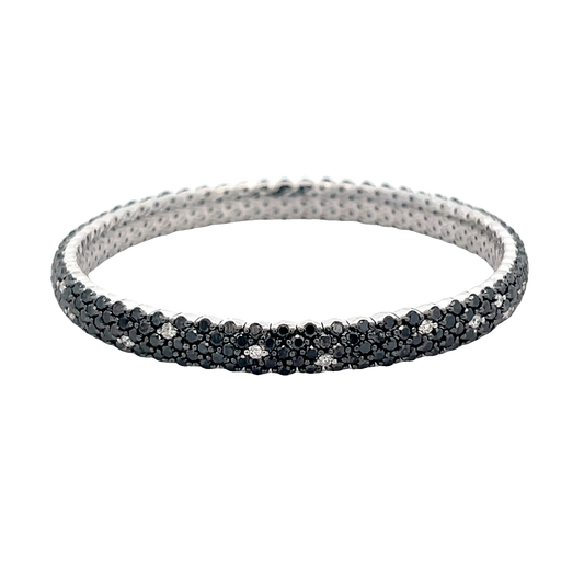 Black And White Diamond Stretchy Bracelet