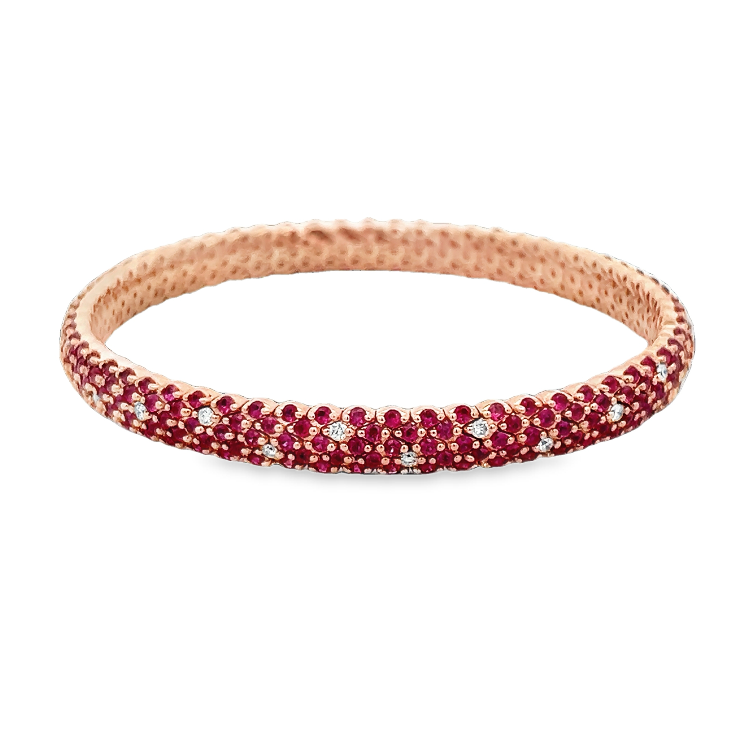 Ruby And Diamond Stretchy Bracelet